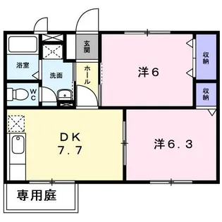 プリエ-ルハイツ B【1階】の間取り