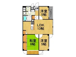 パークヒルズ潮【2階】の間取り