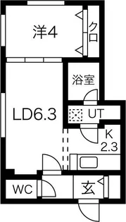 北海道札幌市中央区南五条西10【マンション】の間取り