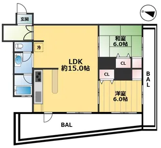 北野台ハイツ【1階】の間取り
