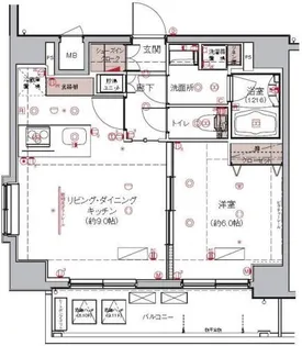 ハーモニーレジデンス大森WEST【10階】の間取り