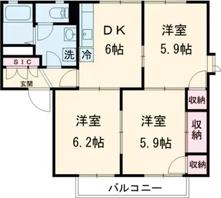 ディアスK2【2階】の間取り