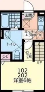 神奈川県相模原市中央区上矢部3【アパート】の間取り