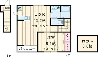 J・URBAN赤塚【2階】の間取り