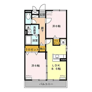 サニーウェル【3階】の間取り