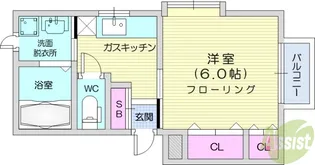 コーポストリーム【1階】の間取り