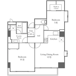 品川プリンス・レジデンス【5階】の間取り