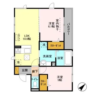 クレストヒル(D-ROOM)【3階】の間取り