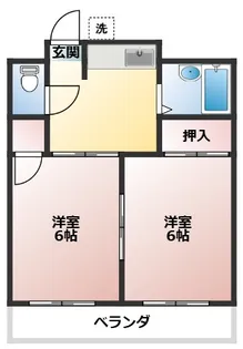 マンション三鈴【2階】の間取り