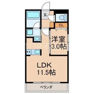 Maple House【3階】の間取り