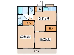 星崎アパート1号棟【2階】の間取り