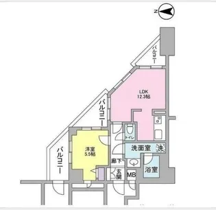 ラフィーネデュオ【4階】の間取り