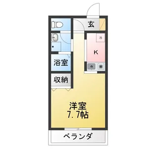 グリーンハイツ勝山【1階】の間取り