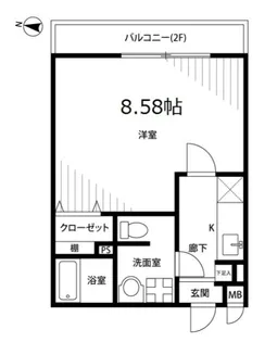 アムールIIEST【1階】の間取り