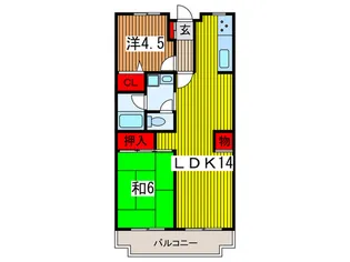 ルミエ-ル松原【1階】の間取り