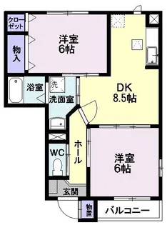 ソレーユC【1階】の間取り