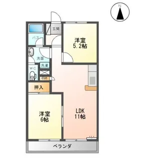 パレスときわ【1階】の間取り