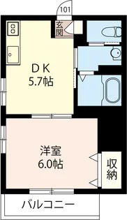 jus d’orange(ジュ・ドランジュ)白金【1階】の間取り