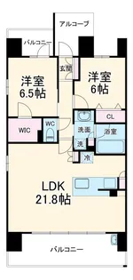 プレサンスロジェ四日市西浦【6階】の間取り