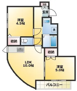 ローカス四面道(シメンドウ)【3階】の間取り