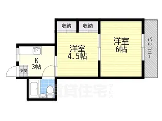 ブルースカイハイツ田井【2階】の間取り