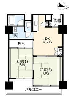 UR新長田駅前【8階】の間取り