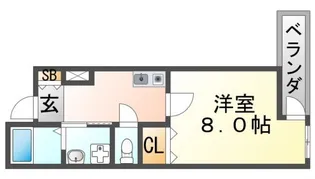 フジパレス吹田中の島公園V番館【1階】の間取り