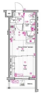 THE PREMIUM CUBE G 東中野【5階】の間取り