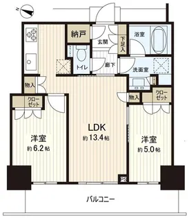 グランクロスタワー広島【20階】の間取り