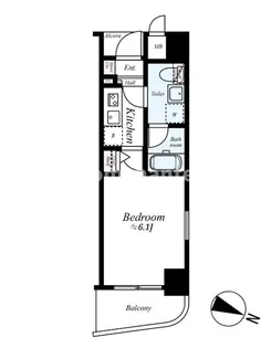 グリフィン横浜・桜木町駅前弐番館【3階】の間取り