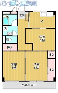 第三南風荘【3階】の間取り