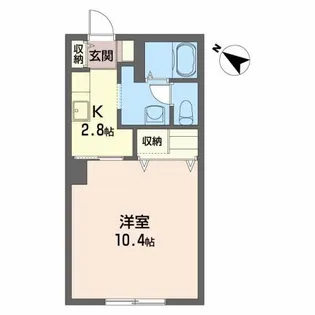 ニューヒルズ浜館【2階】の間取り