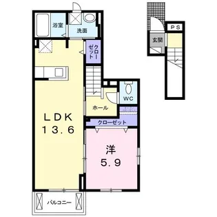クリサンテーム トキ【2階】の間取り