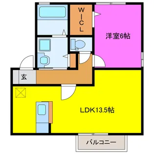 リビングタウンヴェルードD【2階】の間取り