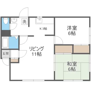 ハイツコロナードIII【1階】の間取り