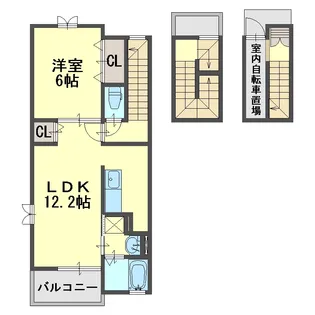 サンフローラM-C【3階】の間取り