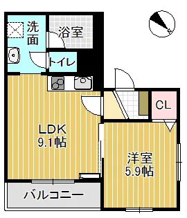 ロード359【2階】の間取り