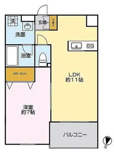 石神井公園ガーデンマンション【1階】の間取り