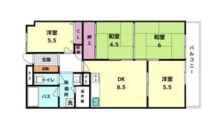 薬師寺アーバンライフ【7階】の間取り