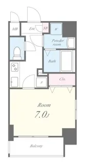 グランクール高輪【5階】の間取り