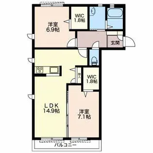 エポック泰山 B【2階】の間取り