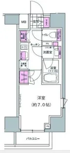 プレジリア東日本橋【5階】の間取り