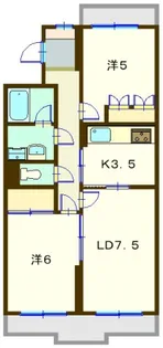 日吉ヒルトップマンション【2階】の間取り