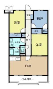 長屋マンション【1階】の間取り