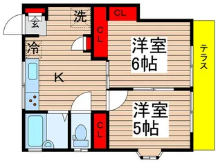 プレステージ志津【1階】の間取り