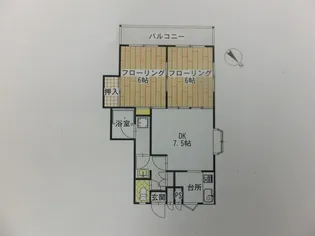 当間スカイハイツ【2階】の間取り