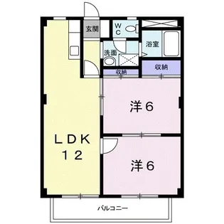 ベルハイツ1【1階】の間取り