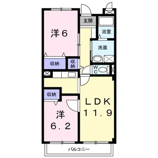 ハミングホーム五香西【3階】の間取り