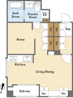 白金台グロリアハイツ【5階】の間取り
