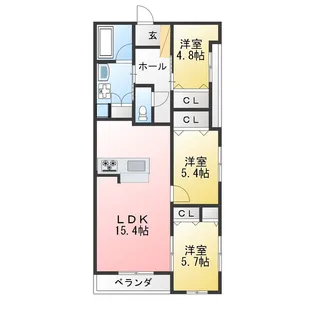 グランスタジオ安西【1階】の間取り